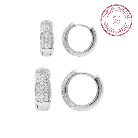 DUPLA ARGOLAS CRAVEJADAS TRÊS VOLTAS - modelo Ana (M e G) - comprar online