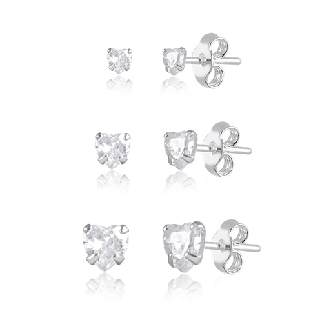 TRIO BRINCO CORAÇÃO DE ZIRCÔNIA BASIC - comprar online