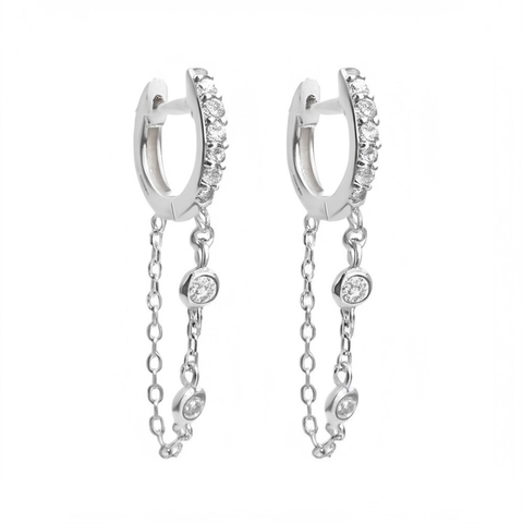 ARGOLA CRAVEJADA CORRENTE E PONTOS DE LUZ - comprar online