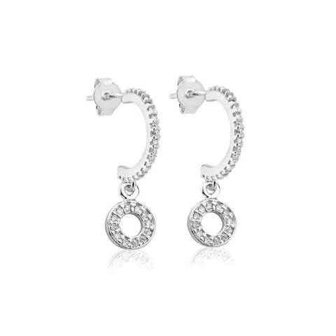 ARGOLA CRAVEJADA COM PINGENTE - modelo Círculo