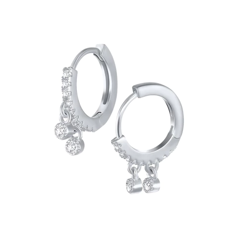 ARGOLA CRAVEJADA COM PINGENTE - modelo Dois Pontos - comprar online