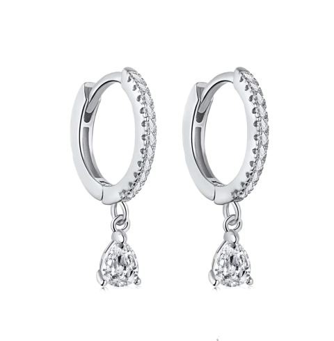 ARGOLA CRAVEJADA COM PINGENTE - modelo Gota - comprar online