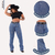 Calça Jeans Flare Estilo Country Detalhes Strass Brilhantes - loja online