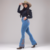 Calça Jeans Feminina Flare Imperios Modas Estilo Country Bordado