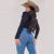 Calça Jeans Feminina Flare Imperios Modas Estilo Country Bordado - loja online
