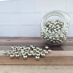 Bolitas plásticas BOCA ANCHA de 10 mm x 25 gramos NIQUEL