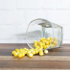 Bolitas marmoladas 8 mm x TIRA AMARILLO CLARO