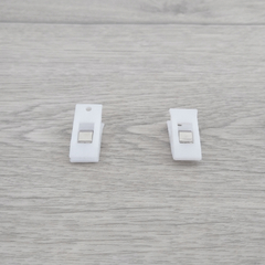 Broche cocodrilo plástico x 10 uni. BLANCO - comprar online