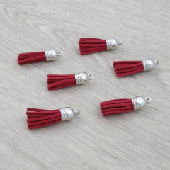 Flecos de gamuza x 10 uni. ROJO OSCURO