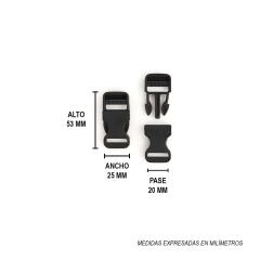 Hebillas enchufe pase 20 mm x 10 uni. - comprar online