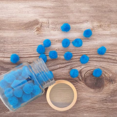 Pompones de 2cm x 40 uni. AZUL en internet