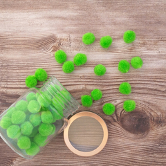 Pompones de 2cm x 40 uni. VERDE CLARO