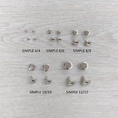 Remaches 6/6 simples x 100 uni. NIQUEL - comprar online