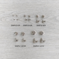 Remaches 6/6 simples x 100 uni. DORADO - comprar online