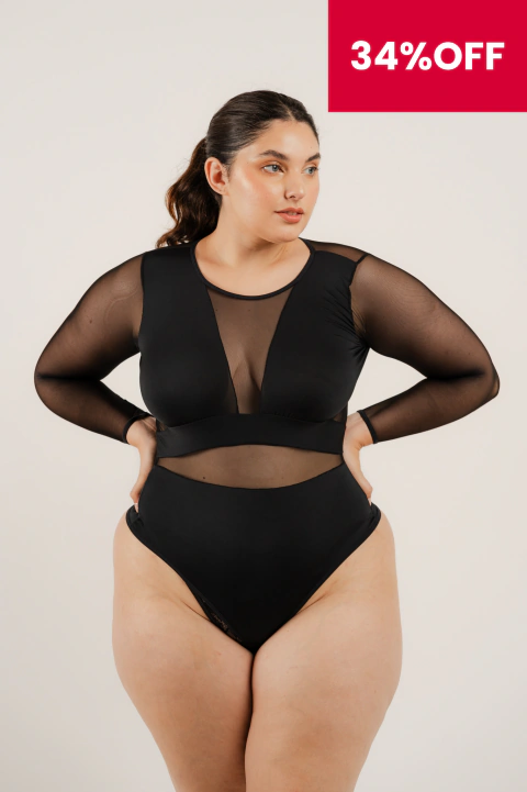 BODY NEW YORK (MANGA LARGA) - NEGRO