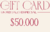 GIFT CARD $50.000