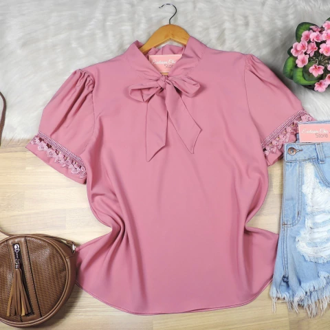 Blusa Laço Rosa BS5019 - comprar online
