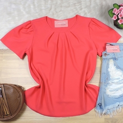 Blusa com Pregas Goiaba BS3970