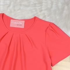 Blusa com Pregas Goiaba BS3970 - comprar online