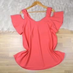 Blusa Ombro Vazado Coral BS4756 - Exclusiva Chic Store