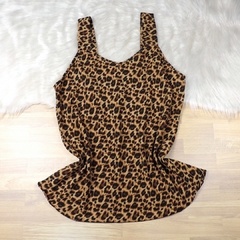 Regata Animal Print Alça Larga BS4892 - Exclusiva Chic Store
