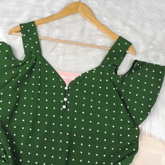 Blusa Poá Ombro Vazado Verde Escura BS4888 na internet