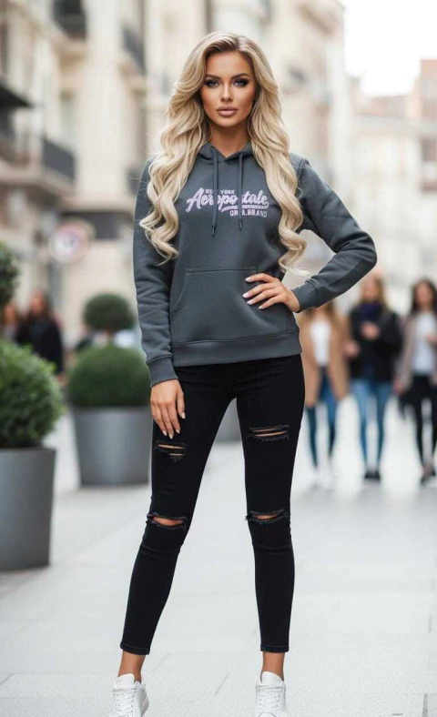 BLUSA DE MOLETOM AEROPOSTALE CHUMBO