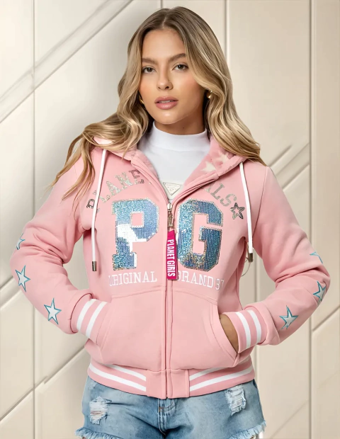 MOLETOM DUPLA FACE ROSA PLANET GIRLS - comprar online