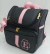 Mochila maternidade 2 em 1 Grande preto com fitas rosa bebê - comprar online