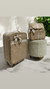 Mala de rodinhas e Mochila 2 em 1 Grande - kit Personalizado Palha Tresse Marfim - comprar online
