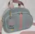 Bolsa Maternidade Personalizada Linho Cinza-Rosê