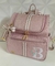Kit Bolsas Maternidade Personalizado Linho Rosa com fita listras - comprar online