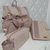 Kit Bolsas Maternidade Personalizada Linho Rosê