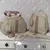 Kit Bolsas Maternidade (Bolsa Grande e Mochila Tradicional e Saquinhos Organizadores Bege com Rosê