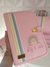 Kit Bolsas Maternidade Personalizadas rosa com fita arco íris - Bolsa Maternidade Personalizadas em até 10x sem juros!