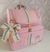 Kit Bolsas Maternidade Personalizadas rosa com fita arco íris - comprar online