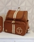 Mochila Bag maternidade com alça Anatômica Caramelo com fita bege