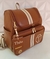 Imagem do Bolsas de maternidade de luxo personalizadas Terracota com listras bege