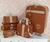 Bolsas de maternidade de luxo personalizadas Terracota com listras bege