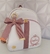 Mochila maternidade média Off wite com Rosê