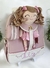 Mochila infantil personalizada com Boneca original - Rosa com off white - loja online
