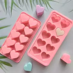 MOLDE DE SILICONA CORAZONES - comprar online