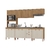 Cozinha Atualle Viena 12 Portas 2 Gavetas - Canelato/Natura Off White