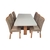 Conjunto de Mesa Lopas 1.7 Sintonia 06 Cadeiras Amêndoa/Off W na internet