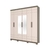 Guarda Roupa Casal Henn 6 Portas 3 Gavetas Flora - Duna/Cristal