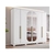 Guarda Roupa Henn American 6 Portas com Epelho - Branco