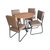 Conjunto de Mesa Redonda Teixeira Napoli Com 04 Cadeiras CAP - Preto - comprar online