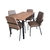 Conjunto de Mesa Teixeira Malibu Com 04 Cadeiras CAP - Preto