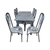 Conjunto de Mesa Teixeira Madri Com 06 Cadeiras Granito Topázio na internet