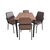 Conjunto de Mesa Teixeira Malibu Com 04 Cadeiras CAP - Preto - comprar online